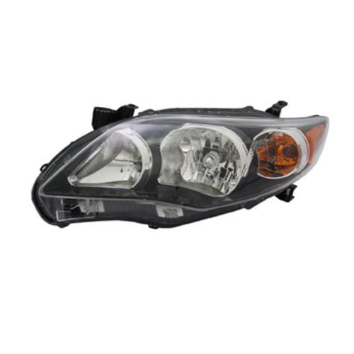 Headlight for 11-13 Toyota Corolla US Built/Black S/ SRX Left Driver CAPA