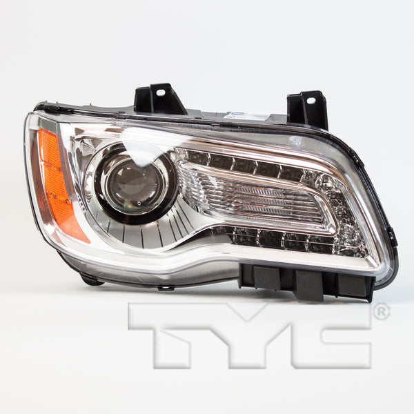Halogen Headlight for 11-14 Chrysler 300 Chrome Bezel Right Passenger CAPA