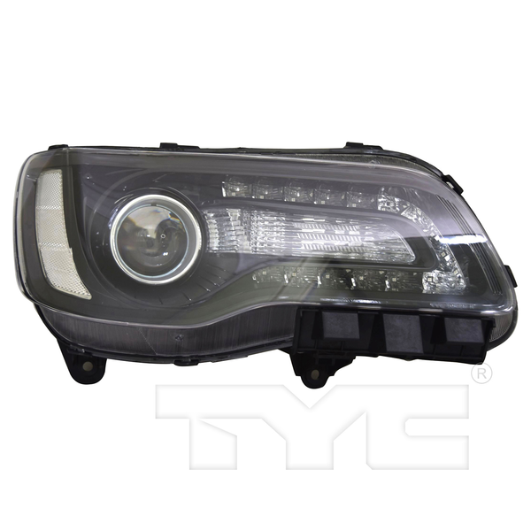 LED Headlight Front Lamp for 18-23 Chrysler 300 w/LED DRL Black Right Passenger