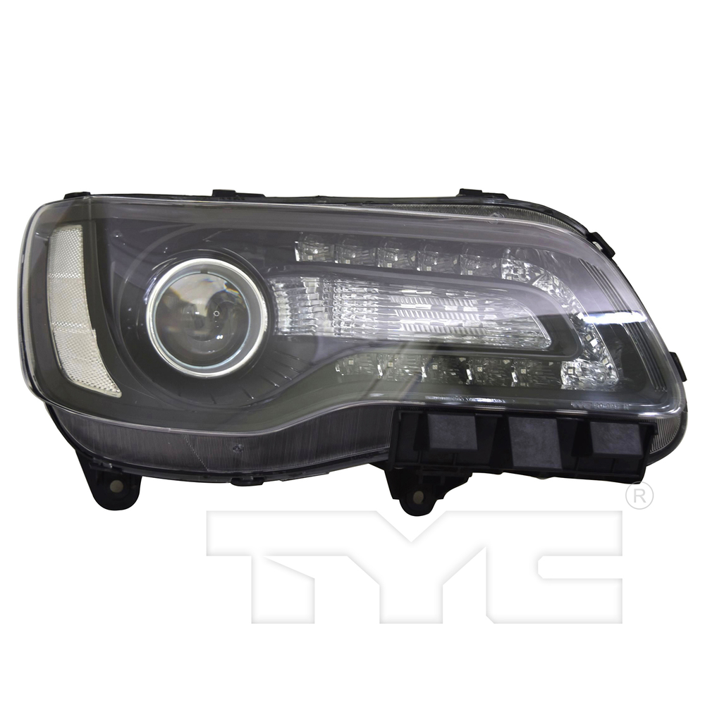 Headlight Lamp w/LED DRL Black Bezel for 18-20 Chrysler 300 Right Passenger Side