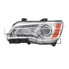 Halogen Headlight Lamp for 11-14 Chrysler 300 Chrome Bezel Left Driver