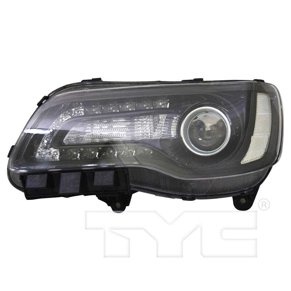Headlight Lamp w/LED DRL Black Bezel for 18-20 Chrysler 300 Left Driver Side