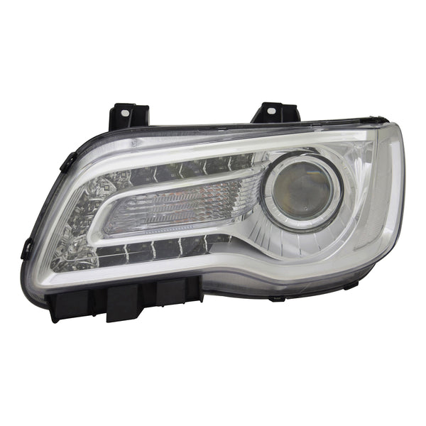 Halogen Headlight Lamp for 18-19 Chrysler 300 Projector Chrome Left Driver CAPA