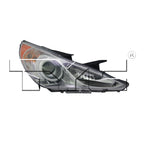 Headlight Front Lamp for 11-14 Hyundai Sonata Chrome Bezel Right Passenger