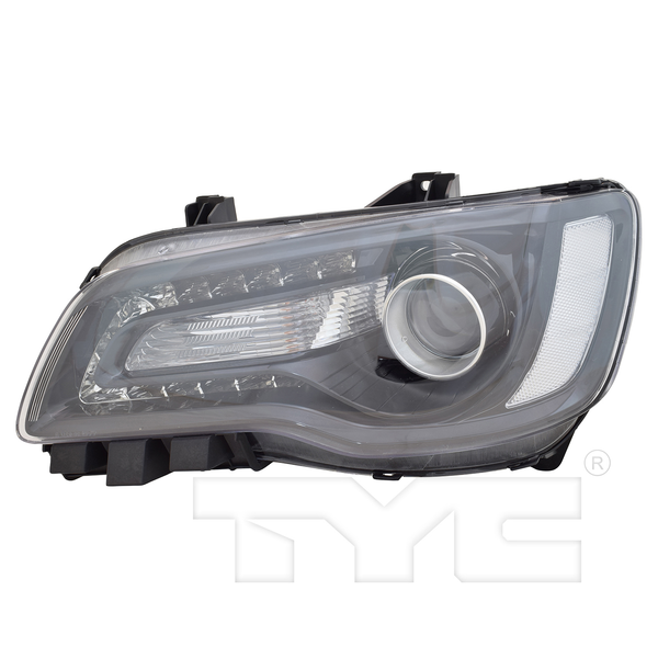 Halogen Headlight w/LED DRL (Dark Bezel) Left Driver for 15-17 Chrysler 300