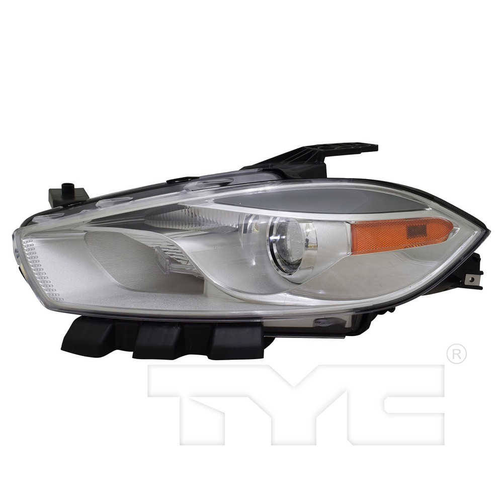 Halogen Headlight Chrome Left Driver for 16-16 Dodge Dart (SE/Aero/Limited)