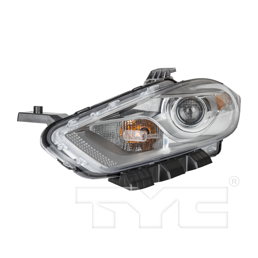 Halogen Headlight Front Lamp (Chrome) Left Driver for 13-15 Dodge Dart