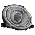 Headlight Front Lamp for 12-19 Fiat 500(w/o Logo) Projector Right Passenger CAPA