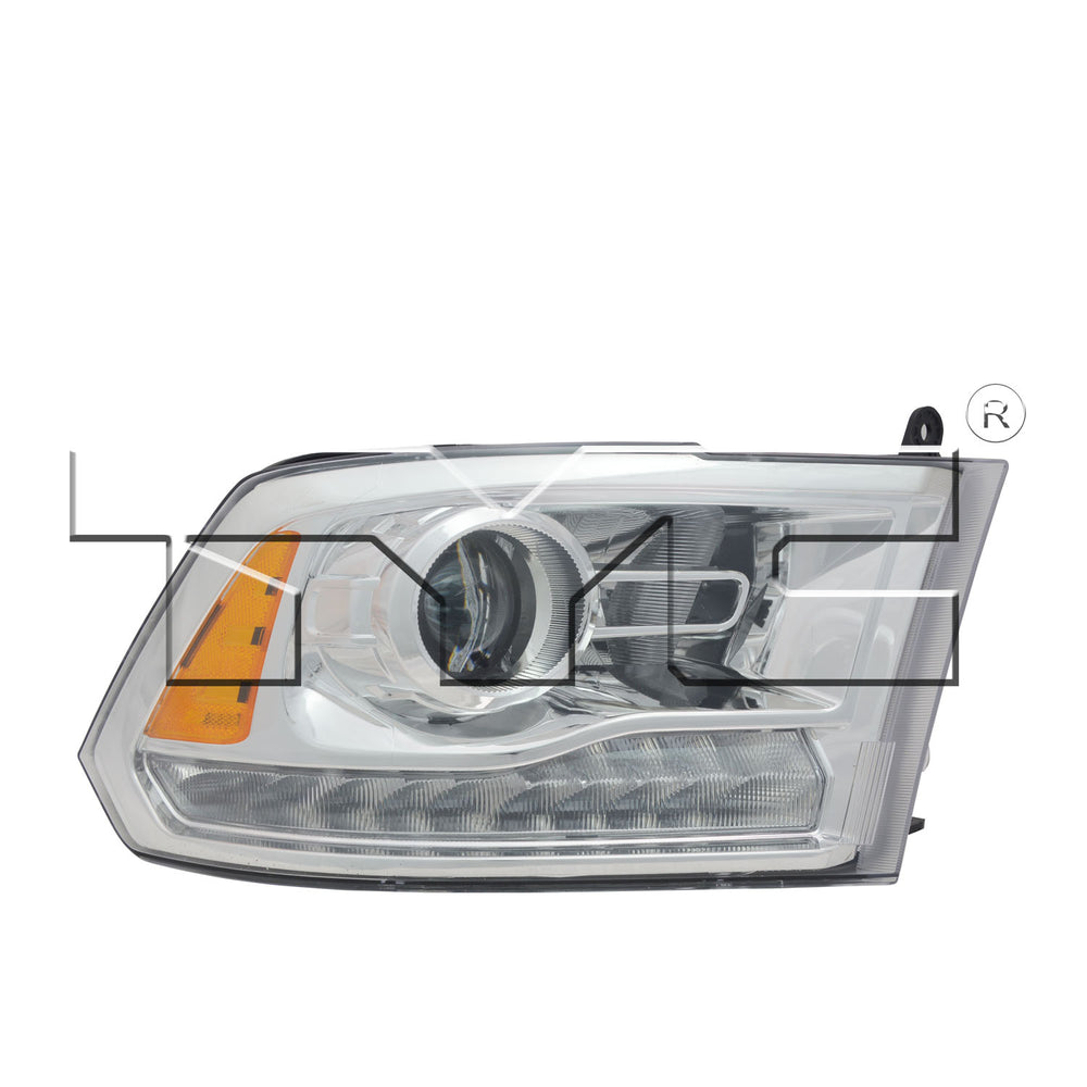 Headlight Front Lamp for 13-15 Dodge Ram Pickup w/o Logo Chrome Right Passenger