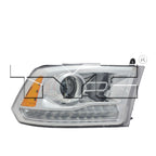 Headlight Front Lamp for 13-15 Dodge Ram Pickup w/o Logo Chrome Right Passenger