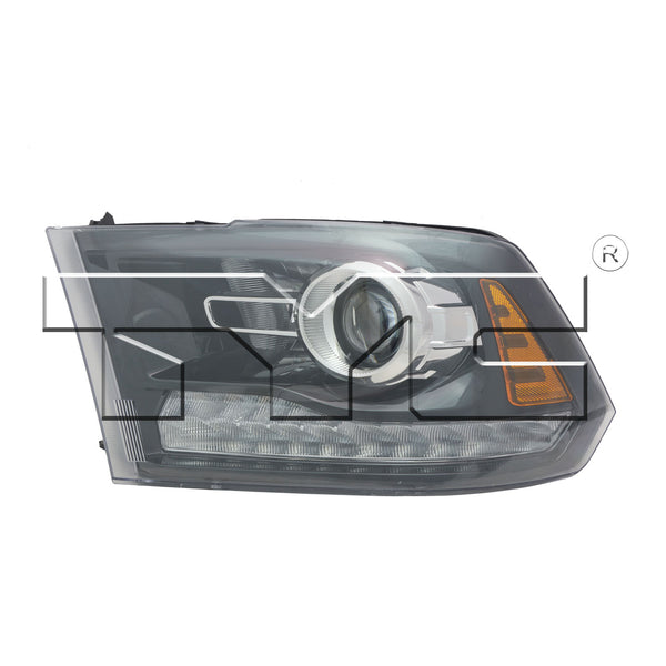 Headlight Front Lamp for 13-15 Dodge Ram Pickup w/o Logo Black Right Passenger