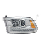 Headlight Front Lamp for 13-15 Dodge Ram Pickup w/o Logo Chrome Left Driver