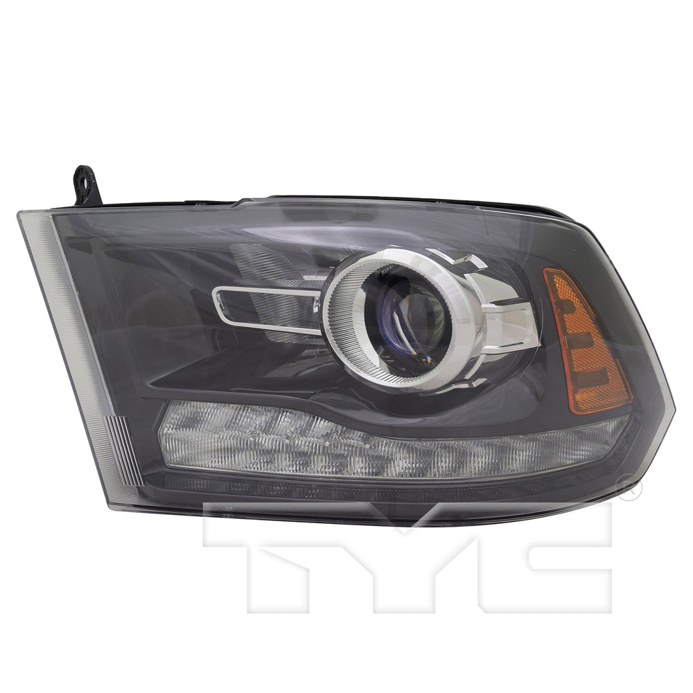 Headlight Front Lamp for 13-15 Dodge Ram Pickup w/o Logo Black Left Driver CAPA