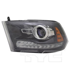 Headlight Front Lamp for 13-15 Dodge Ram Pickup w/o Logo Black Left Driver CAPA