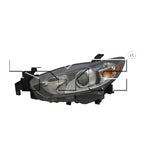 Halogen Headlight Front Lamp for 14-19 Mazda Mazda-6 Left Driver