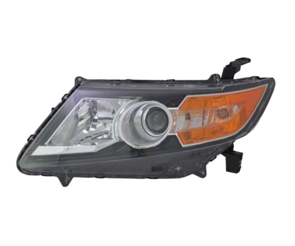 Halogen Headlight Lamp for 14-17 Honda Odyssey Black Bezel Left Driver