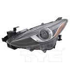 HID Headlight Front Lamp (Manual Level) for 14-18 Mazda Mazda 3 Left Driver