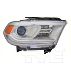 Chrome Halogen Headlight Front Lamp Right Passenger for 16-20 Dodge Durango