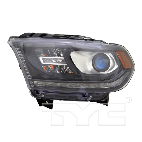 Halogen Headlight for 16-20 Dodge Durango (Black) w/LED DRL Left Driver