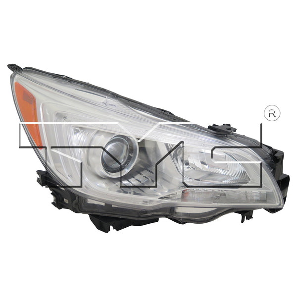 Halogen Headlight for 15-17 Subaru Outback/Legacy non-2.5L Black Passenger CAPA