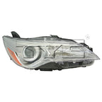 Halogen Headlight Lamp for 15-17 Toyota Camry LE/XLE Chrome Right Passenger CAPA