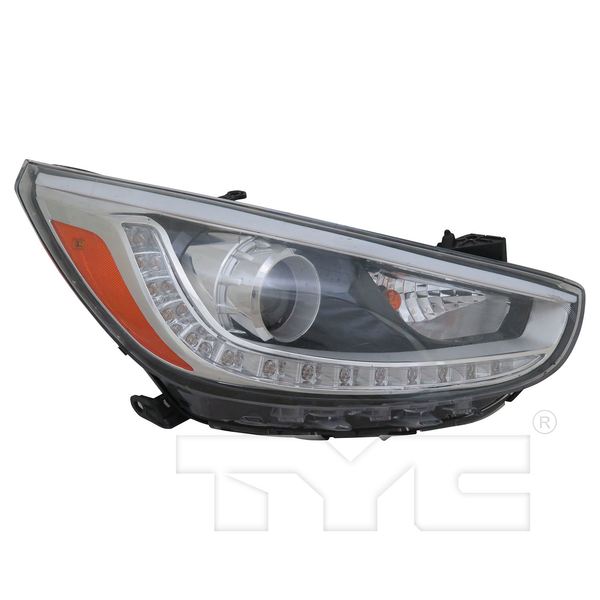 Halogen Headlight Lamp for 14-17 Hyundai Accent Projector w/LED Passenger CAPA