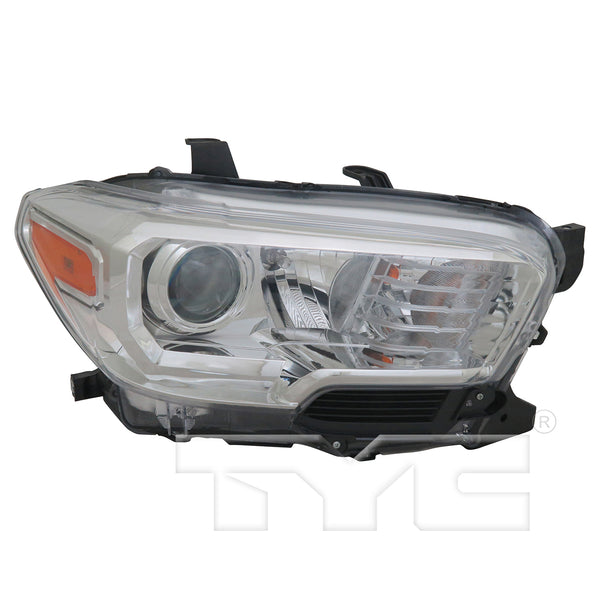 Halogen Headlight Lamp for 16-18 Toyota Tacoma w/o LED DRL Chrome Right CAPA