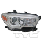 Halogen Headlight Lamp for 16-18 Toyota Tacoma w/o LED DRL Chrome Right
