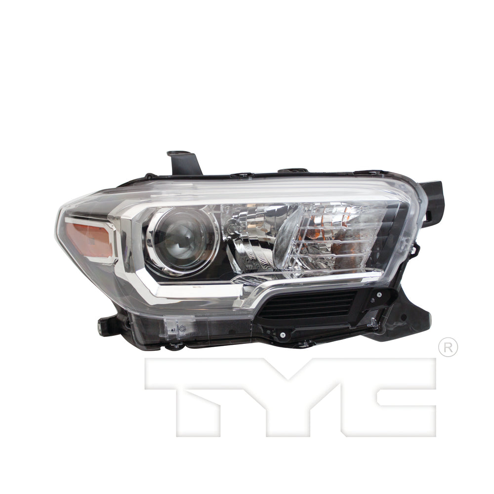 Halogen Headlight Lamp for 16-18 Toyota Tacoma & w/LED DRL Right Passenger CAPA