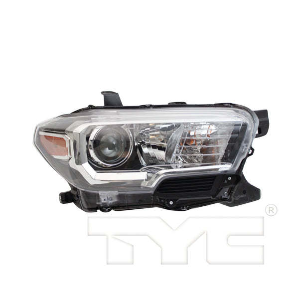 Halogen Headlight Lamp for 16-18 Toyota Tacoma & w/LED DRL Right Passenger CAPA