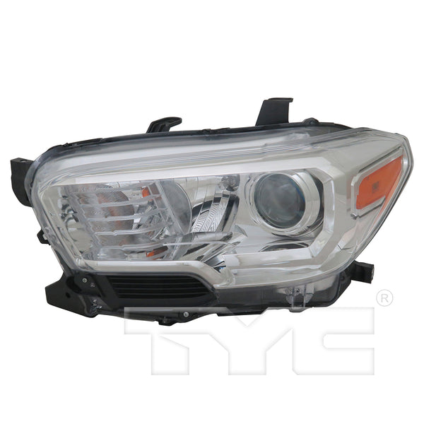 Halogen Headlight Lamp for 16-18 Toyota Tacoma w/o LED DRL Chrome Left CAPA