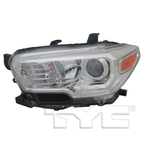Halogen Headlight Lamp for 16-18 Toyota Tacoma w/o LED DRL Chrome Left Driver
