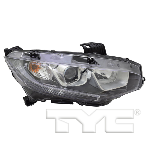 Headlight Lamp for 16-18 Honda Civic Sedan/Coupe Non-Touring Right Passenger