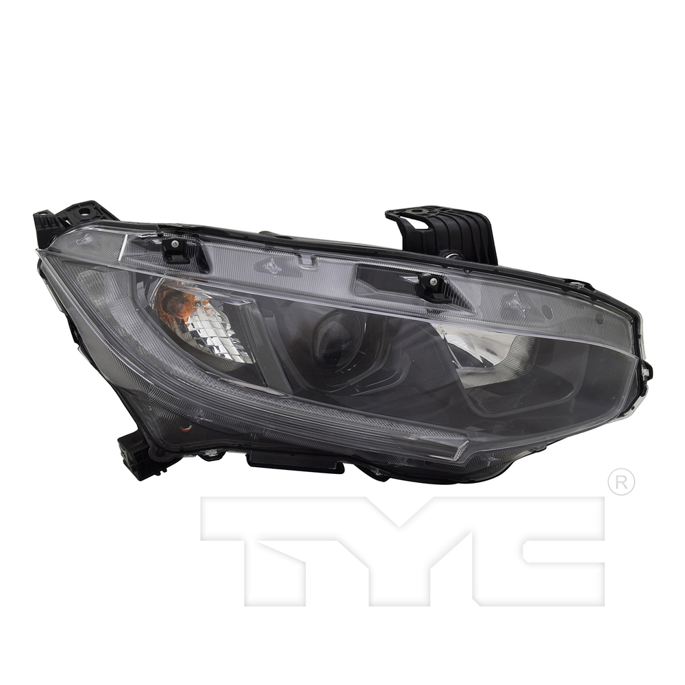 Halogen Headlight for 19-19 Honda Civic Sedan/Coupe w/LED DRL Passenger CAPA