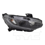 Halogen Headlight for 19-19 Honda Civic Sedan/Coupe w/LED DRL Passenger CAPA