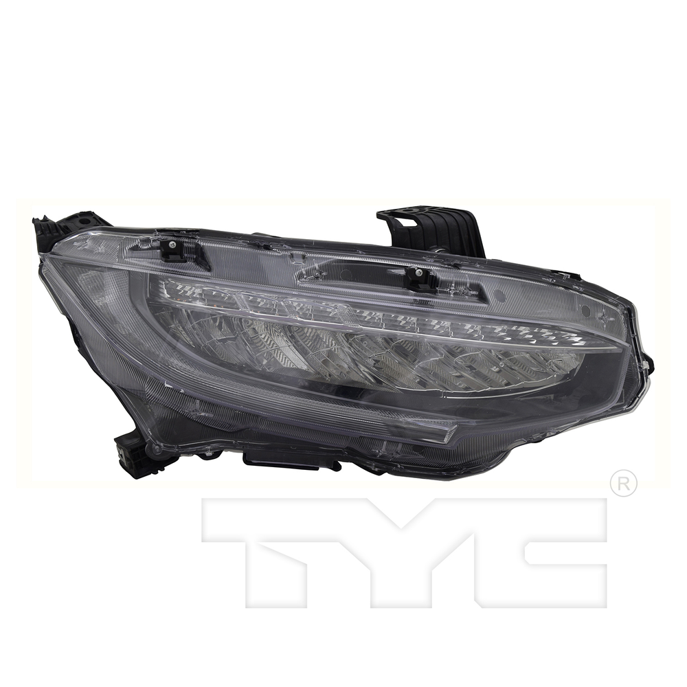 LED Headlight Right Passenger for 16-18 Honda Civic Sedan/17-19 Hatchback/Type-R