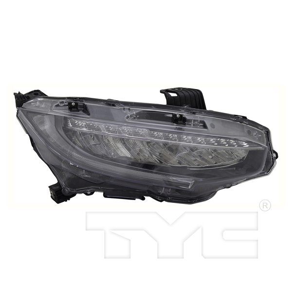 LED Headlight Right Passenger for 16-18 Honda Civic Sedan/17-19 Hatchback/Type-R