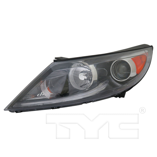 Halogen Headlight Lamp for 13-16 Kia Sportage EX/LX w/Bar LED DRL Driver CAPA