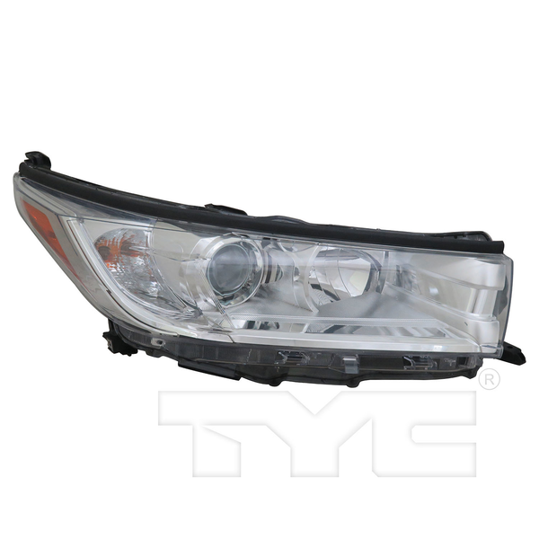 Headlight Lamp for 17-19 Toyota Highlander LE+/LE/XLE w/o LED DRL Passenger