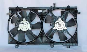 Dual Radiator Condenser Cooling Fan Assembly for 03-08 Subaru Forester w/o Turbo