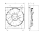 Radiator Cooling Fan Assembly for 06-10 Kia Sedona/ 07-08 Hyundai Entourage