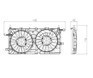 Radiator & Condenser Cooling Fan for 06-09 Chevy Uplander/07 Buick Terraza 3.9L