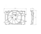 Dual Radiator & Condenser Cooling Fan Assembly for 10-12 Ford Fusion 2.5L/3.0L