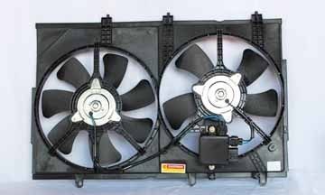 Dual Radiator & Condenser Cooling Fan Assembly for 03-06 Mitsubishi Outlander