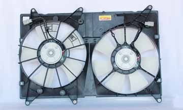 Radiator Condenser Cooling Fan Assembly for 01-07 Toyota Highlander V6 w/o Tow