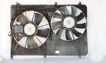 Dual Radiator & Condenser Cooling Fan Assembly for 04-08 Mitsubishi Endeavor