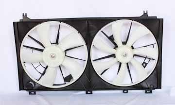 Dual Radiator & Condenser Cooling Fan Assembly for 06-12 Lexus IS250 w/Reservoir
