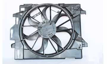 Radiator Condenser Cooling Fan Assembly for 08-16 Dodge Caravan/Town Country