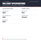 Tail Light Rear Back Lamp for 09-12 Chevy Traverse Driver Left
