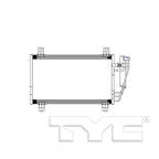 AC Condenser for 16-16 Scion IA 5MM w/Receiver & Dryer (PFC)